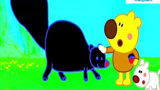 小小画家熊小米:画出一只臭鼬放臭屁,大象狮子会被臭死的