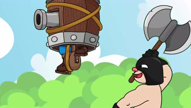 《皇室战争》动漫死里逃生的飞斧屠夫