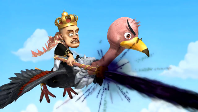 光头强变身国王,和熊熊卫士展开决斗,这一身魔法厉害了