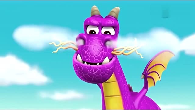 汪汪队:大火龙鼻孔一出气,毛毛在天空转了个圈!