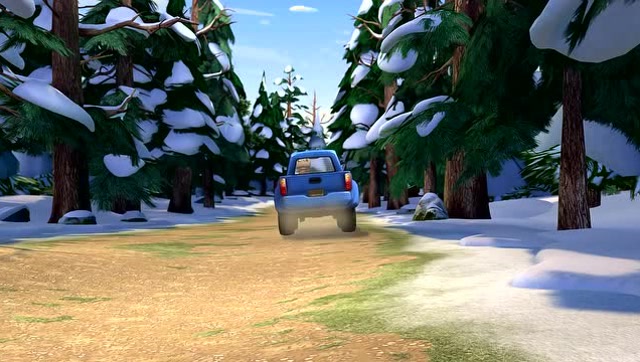 光头强真坏,故意戏弄熊大熊二,开车溅了他们一身水?