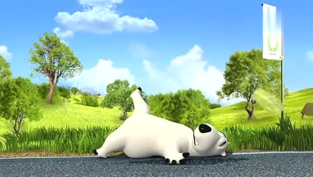 倒霉熊:马拉松比赛,倒霉熊为了喝水,第一名也不要了!