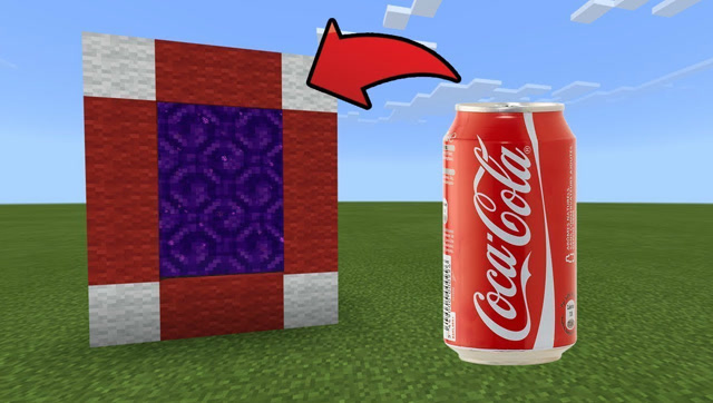 我的世界:pe版 60秒制作一个可乐世界,传送门教程