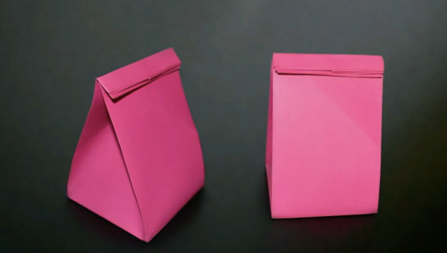 【袋子】学折一个进阶版无痕礼物袋,造型还灰常可爱