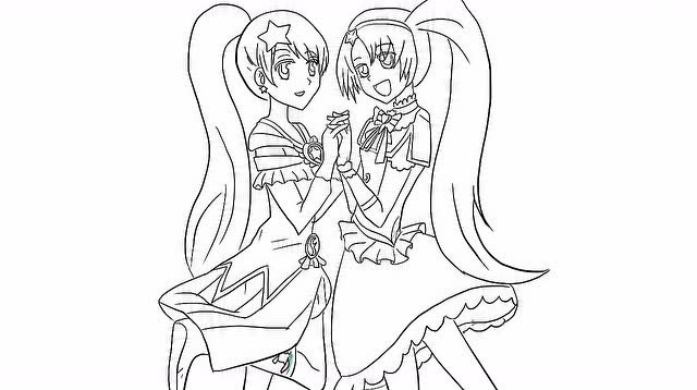 巴啦啦小魔仙之开心的贝贝公主与雅雅公主儿童卡通简笔画