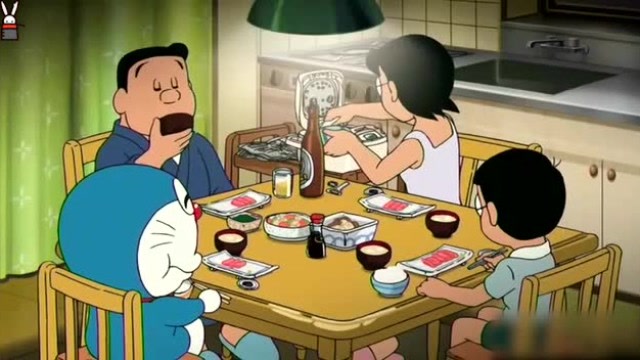 哆啦a梦 :为什么大雄要在吃饭的时候拿走食物去喂小恐龙