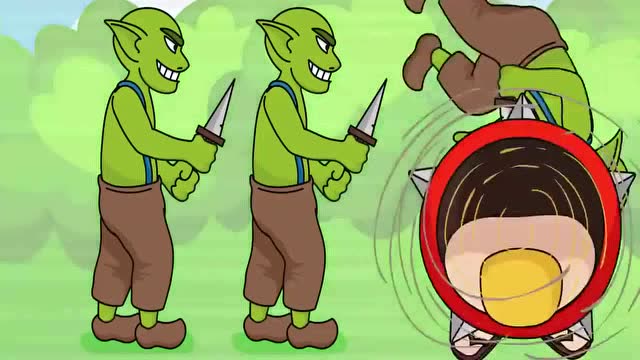 真的被野蛮人飞桶吓得宝剑都掉了的皮卡超人!皇室战争游戏动画