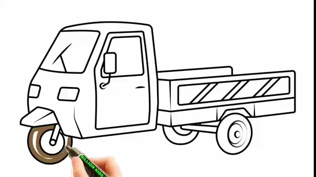 趣味简笔画:画大卡车