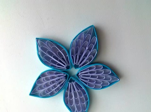 纸艺编织五瓣花 衍纸小组件