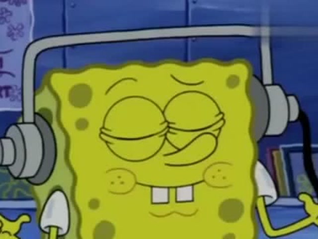 海绵宝宝用扇贝夹眼睛,小朋友可不要模仿哦