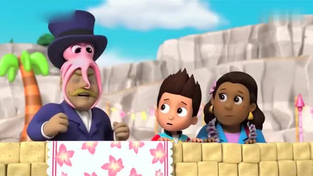 汪汪队立大功 莱德终于发现巨型鱿鱼原来是要找自己的小宝宝