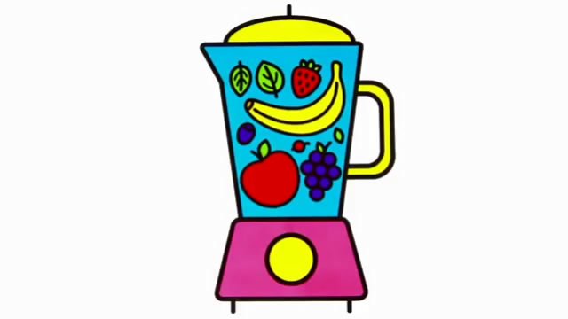 亲子简笔画 榨汁机画画