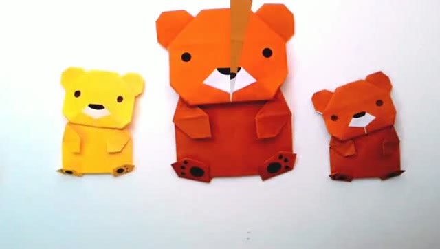 超萌的小棕熊折纸教程 小朋友都喜欢 动手做一个吧