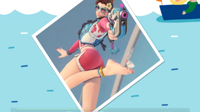 《守望先锋》dva泳装皮肤!她来了!