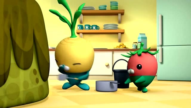 海底小纵队;小萝卜和植物鱼们正忙着给大洋猪们做一顿美食