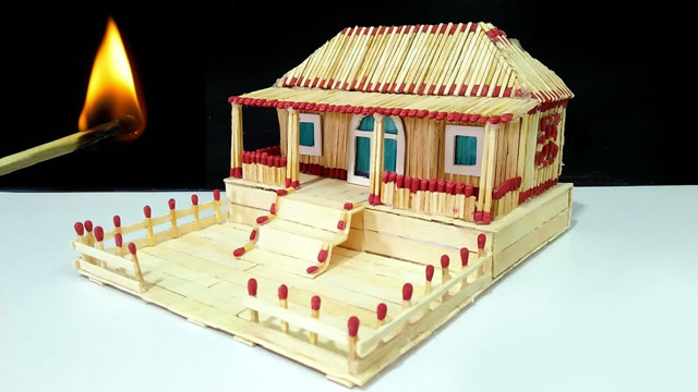 牛人用500根火柴建造小房子,这才是真正的能工巧匠