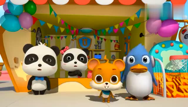 奇奇带小福和皮皮去妙妙店里买玩具,不料却被壮壮抢生意!