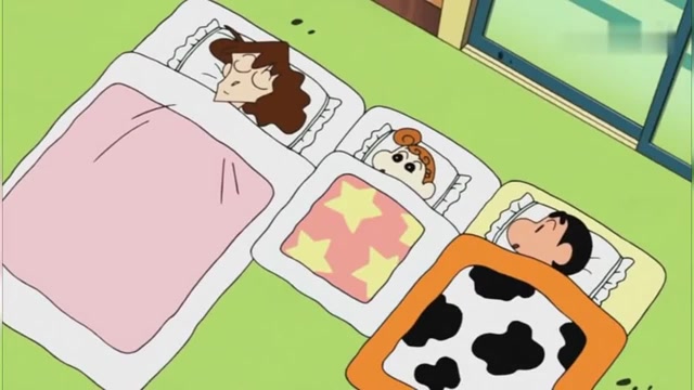 蜡笔小新:美冴小葵的睡眠质量真好,躺下几秒就睡着!