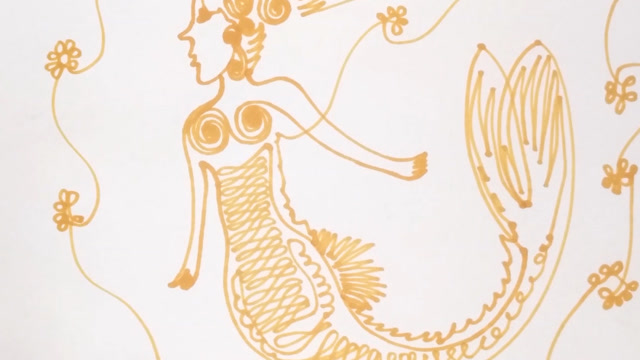 一笔画美人鱼,你喜欢这个美人鱼么?