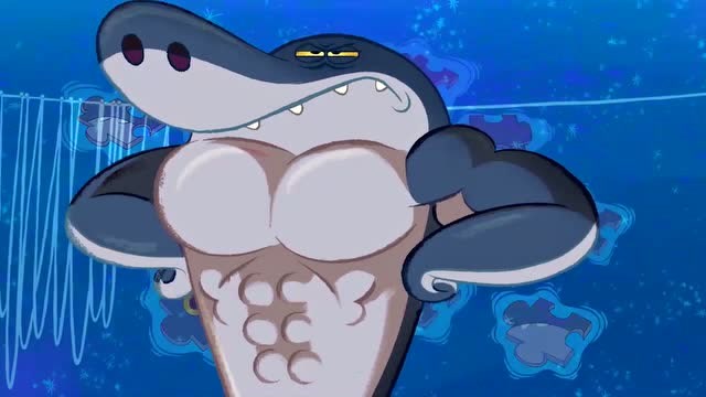 满身肌肉的鲨鱼人图片