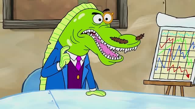 海绵宝宝:鳄鱼老板真的好凶啊