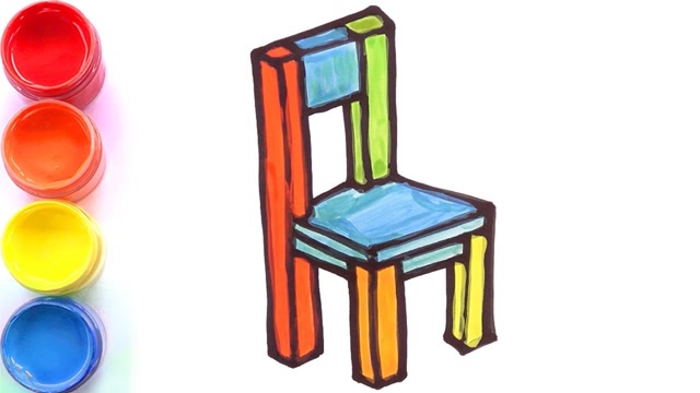 椅子简笔画彩色 可爱图片