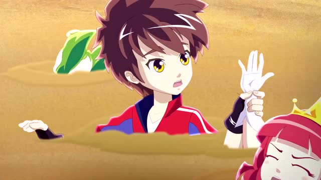 木奇灵第2季圣天灵种:沙子里有东西抓住洛飞的脚