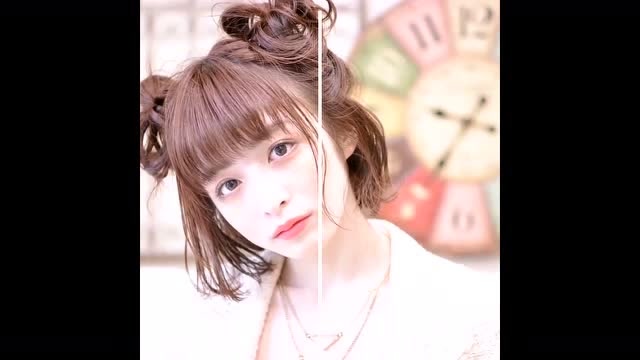 日系丸子头,慵懒的样子是不是很萌?