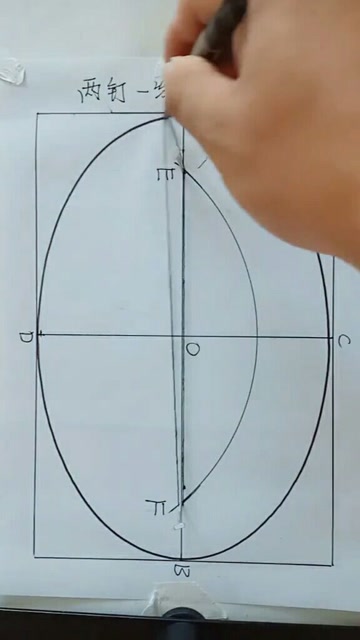 两钉一线如何画椭圆简单实用易学