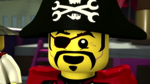 乐高幻影忍者:达雷斯要证明自己的实力和海盗们单打独斗,真勇敢!