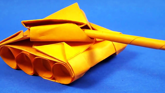 创意折纸diy教程,教你折叠一辆坦克