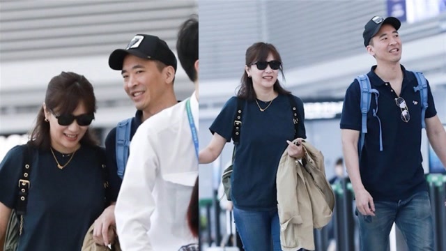 徐静蕾黄立行甜蜜同框 穿"情侣装"出镜贴肩热聊!