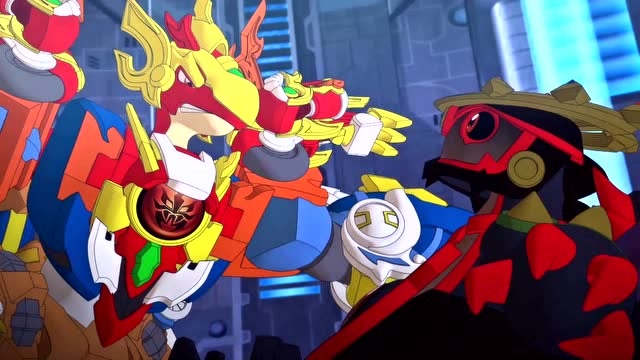 《斗龙战士3》两大圣斗神龙无缝配合力压千狄暗龙