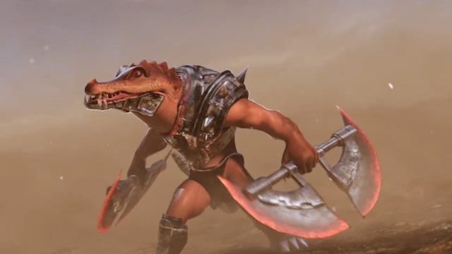 鳄神索顿强大的出乎意料,手拿两柄怪异武器,天使都要暂避锋芒