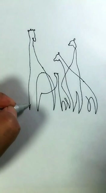 一笔画长颈鹿