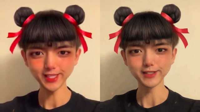 韩商言变身!李现晒哪吒同款造型,双丸子头齐刘海软萌可爱