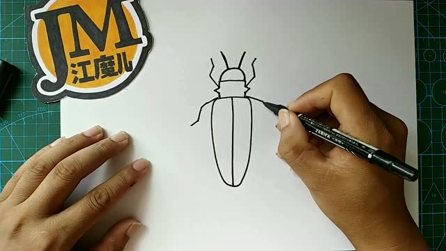 简笔画天牛绘画教程