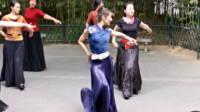 北京紫竹院公园晓红老师领舞,舞蹈功底扎实,跳的非常棒