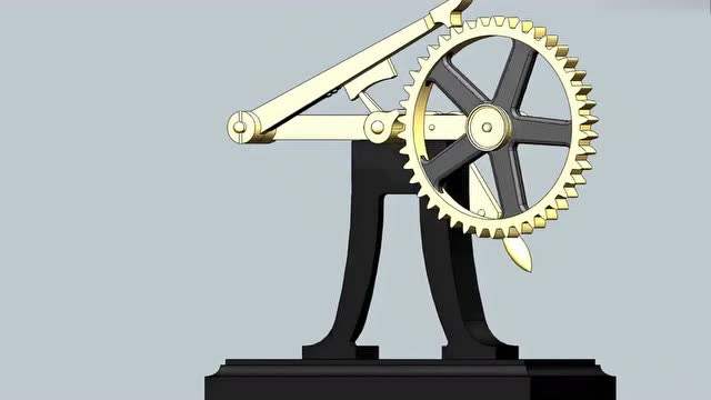 间歇式齿轮杆机构,设计原理是这样的