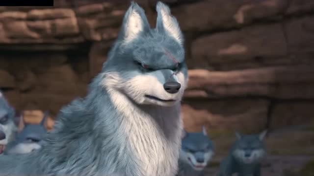 熊出没之原始时代:狼群把光头强和两只熊团团围住,它们好凶呀