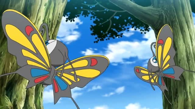 宝可梦新无印小智版狩猎凤蝶上线大量狩猎凤蝶迁徙太美丽