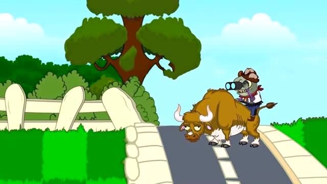 植物大战僵尸:骑牛上阵的小僵尸