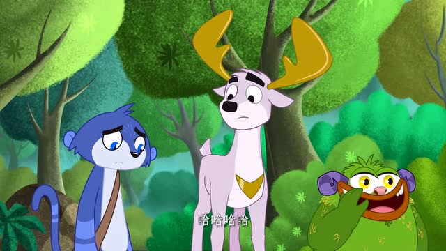 鹿精灵:小伙伴比赛打水漂,究竟谁会扔的最远呢