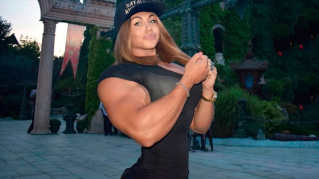 来自俄罗斯的肌肉女强人,重200斤腿围74厘米,如今终于结婚了!