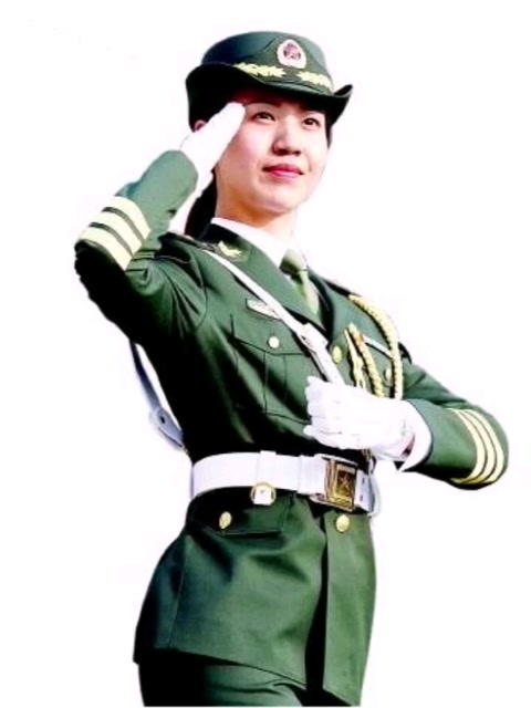 仪仗队女兵护旗手比赛图片