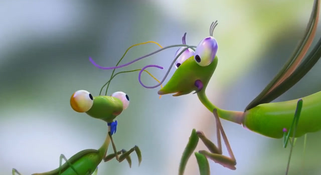 螳螂和女朋友约会,意外发现恐怖画面,吓得慌忙逃跑!