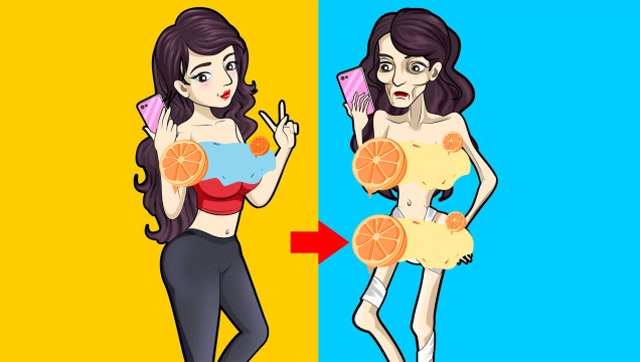 貌美女孩想用减肥博眼球,天天不吃不喝,瘦成皮包骨险些丧命!