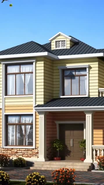 农村别墅:这样的两层小洋楼,占地小实用价值高,值得拥有!