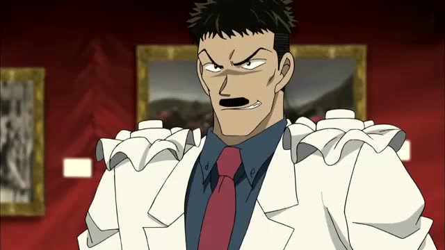 中森警官以为自己揭穿了基德的真面目,没想到他竟然玩瞬间易容!