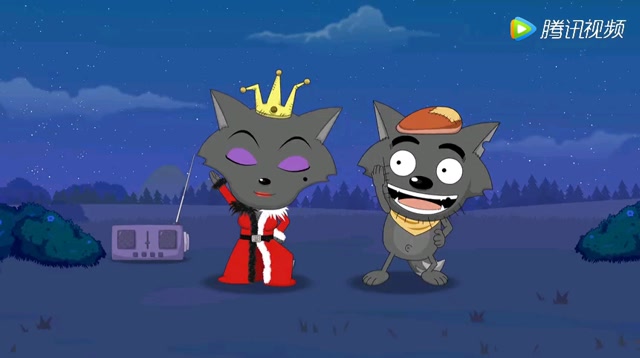 灰太狼夫妻两跳广场舞.